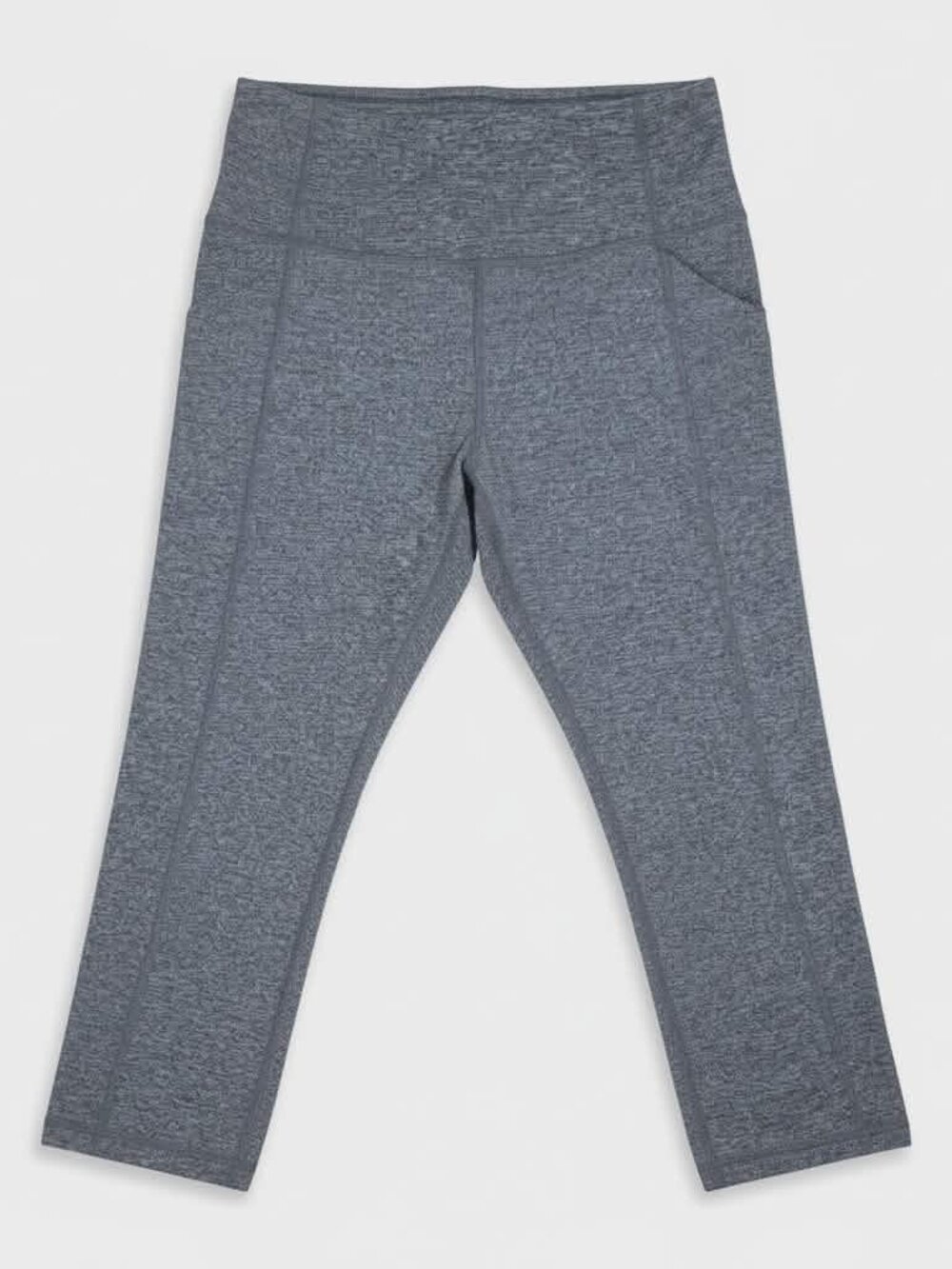 Avia Womens Gray Cropped Leggings Small Capri Yoga Pants Activewear Mid Rise - Picture 1 of 7